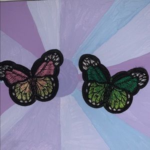 butterfly patches (2) for clothing